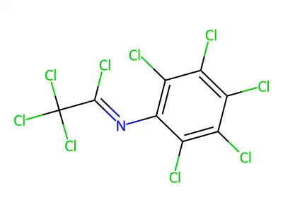 2,2,2-Trichloro-N-(pentachlorophenyl)ethanimidoyl chloride structure