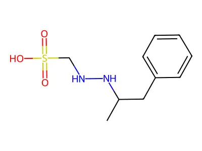 Methanesulfonic acid, (1-methyl-2-phenethyl)hydrazino- structure