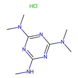 Pentamethylmelamine hydrochloride structure