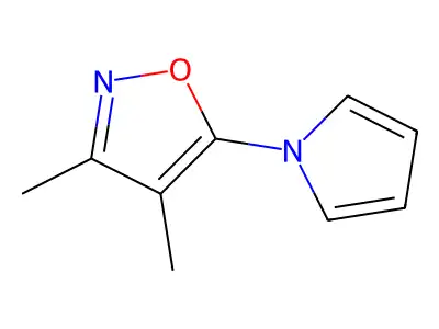 3,4-dimethyl-5-(1H-pyrrol-1-yl)isoxazole structure