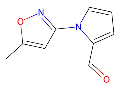 1-(5-methyl-1,2-oxazol-3-yl)-1H-pyrrole-2-carbaldehyde structure