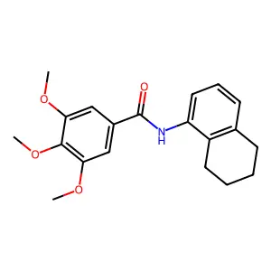 3,4,5-trimethoxy-N-(5,6,7,8-tetrahydronaphthalen-1-yl)benzamide structure