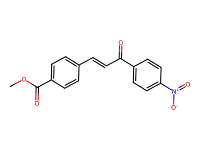 Methyl 4-[3-(4-nitrophenyl)-3-oxoprop-1-en-1-yl]benzoate structure