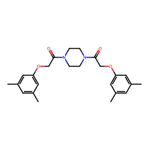 1,4-Bis[(3,5-dimethylphenoxy)acetyl]piperazine structure