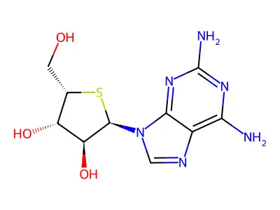 9-(4-Thio-|A-L-xylofuranosyl)-9H-purine-2,6-diamine structure