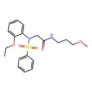 2-[N-(benzenesulfonyl)-2-ethoxyanilino]-N-(3-methoxypropyl)acetamide structure