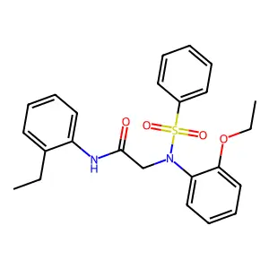 2-[N-(benzenesulfonyl)-2-ethoxyanilino]-N-(2-ethylphenyl)acetamide structure