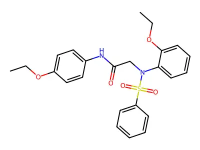 2-[N-(benzenesulfonyl)-2-ethoxyanilino]-N-(4-ethoxyphenyl)acetamide structure