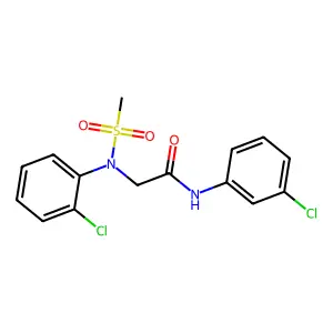 2-(2-chloro-N-methylsulfonylanilino)-N-(3-chlorophenyl)acetamide structure