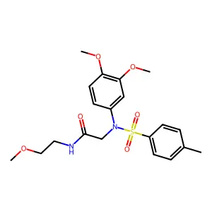 2-(3,4-dimethoxy-N-(4-methylphenyl)sulfonylanilino)-N-(2-methoxyethyl)acetamide structure