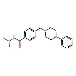 4-[(4-phenylpiperazin-1-yl)methyl]-N-propan-2-ylbenzamide structure