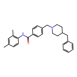 4-[(4-benzylpiperidin-1-yl)methyl]-N-(2,4-dimethylphenyl)benzamide structure