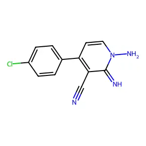 1-Amino-4-(4-chlorophenyl)-2-imino-1,2-dihydro-3-pyridinecarbonitrile structure