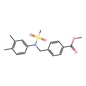 Methyl 4-([(3,4-dimethylphenyl)(methylsulfonyl)amino]methyl)benzoate structure