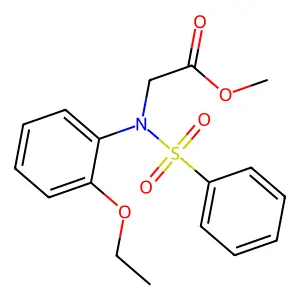 Methyl N-(2-ethoxyphenyl)-N-(phenylsulfonyl)glycinate structure