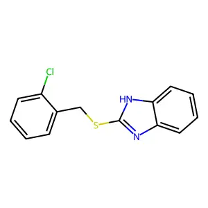 2-{[(2-chlorophenyl)methyl]sulfanyl}-1H-1,3-benzodiazole structure