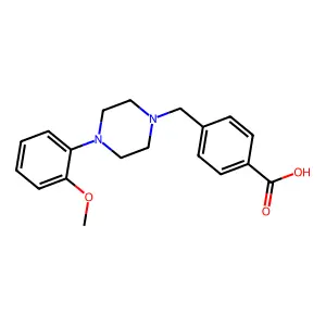 4-{[4-(2-Methoxyphenyl)piperazin-1-yl]methyl}benzoic acid structure