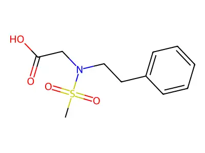 (Methanesulfonyl-phenethyl-amino)-acetic acid structure
