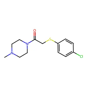 2-(4-Chlorophenyl)sulfanyl-1-(4-methylpiperazin-1-yl)ethanone structure