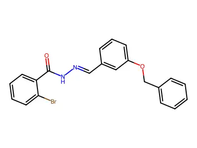 2-bromo-N-[(3-phenylmethoxyphenyl)methylideneamino]benzamide structure