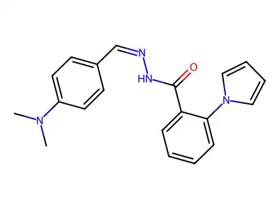 N'-{(Z)-[4-(dimethylamino)phenyl]methylidene}-2-(1H-pyrrol-1-yl)benzenecarbohydrazide structure