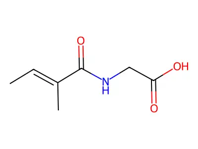 Glycine, N-[(2E)-2-methyl-1-oxo-2-butenyl]- structure