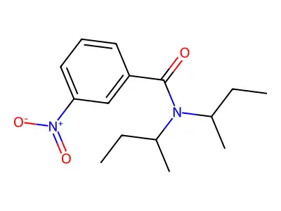 N,N-di(butan-2-yl)-3-nitrobenzamide structure