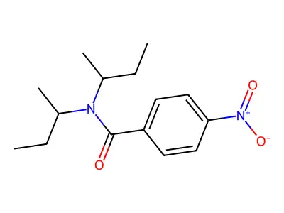 N,N-di(butan-2-yl)-4-nitrobenzamide structure