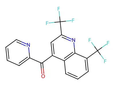 Bis(2,8-di(trifluoromethyl)quinolin-4-yl-2-pyridyl) ketone structure