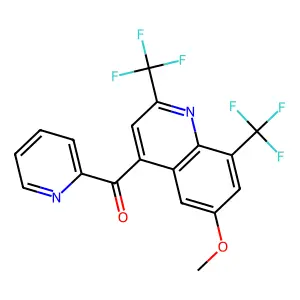 [6-Methoxy-2,8-bis(trifluoromethyl)-4-quinolinyl]-2-pyridinylmethanone structure