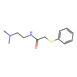 N-[2-(dimethylamino)ethyl]-2-(phenylsulfanyl)acetamide structure