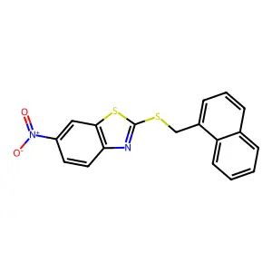 2-(Naphthalen-1-ylmethylsulfanyl)-6-nitro-1,3-benzothiazole structure