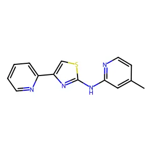 N-(4-methylpyridin-2-yl)-4-(pyridin-2-yl)thiazol-2-amine structure