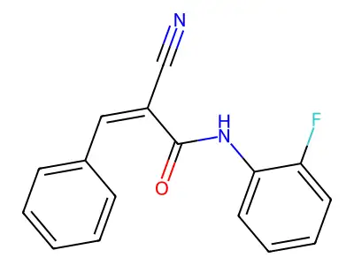 (Z)-2-cyano-N-(2-fluorophenyl)-3-phenylprop-2-enamide structure