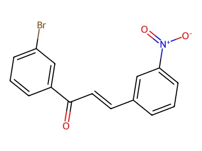 1-(3-Bromophenyl)-3-(3-nitrophenyl)prop-2-en-1-one structure