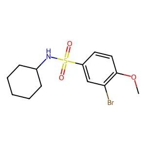 3-bromo-N-cyclohexyl-4-methoxybenzenesulfonamide structure