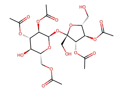 2,3,6,3',4'-Penta-O-acetylsucrose structure
