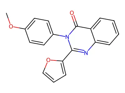 4(3H)-Quinazolinone, 2-(2-furanyl)-3-(4-methoxyphenyl)- structure
