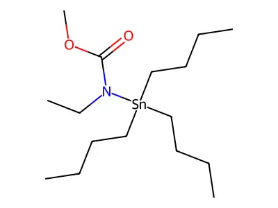 Methyl ethyl(tributylstannyl)carbamate structure