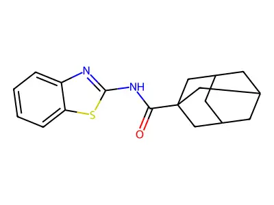 N-(1,3-benzothiazol-2-yl)adamantane-1-carboxamide structure