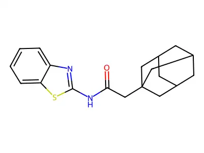2-(1-adamantyl)-N-(1,3-benzothiazol-2-yl)acetamide structure
