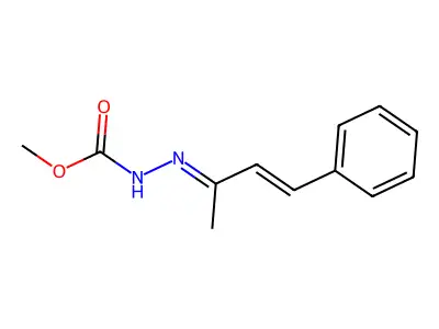 methyl N-(4-phenylbut-3-en-2-ylideneamino)carbamate structure