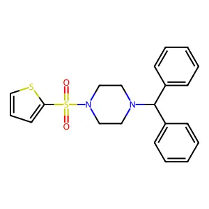 1-Benzhydryl-4-thiophen-2-ylsulfonylpiperazine structure