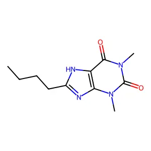 8-Butyltheophylline structure