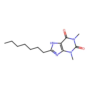 1H-Purine-2,6-dione, 3,7-dihydro-1,3-dimethyl-8-heptyl- structure