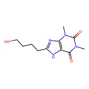 Theophylline, 8-(4-hydroxybutyl)- structure