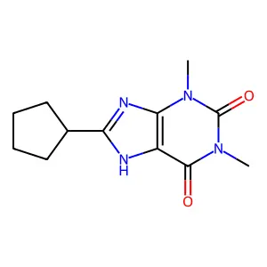 8-环戊基-1,3-二甲基黄嘌呤 structure
