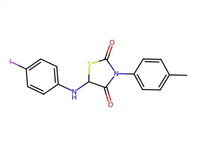 5-(4-Iodoanilino)-3-(4-methylphenyl)-1,3-thiazolidine-2,4-dione structure