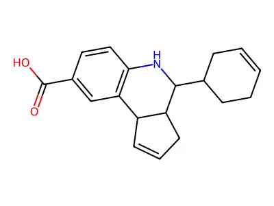 4-(3-cyclohexen-1-yl)-3a,4,5,9b-tetrahydro-3H-cyclopenta[c]quinoline-8-carboxylic acid structure