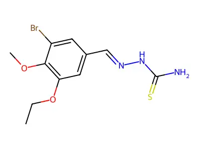 [(3-Bromo-5-ethoxy-4-methoxyphenyl)methylideneamino]thiourea structure